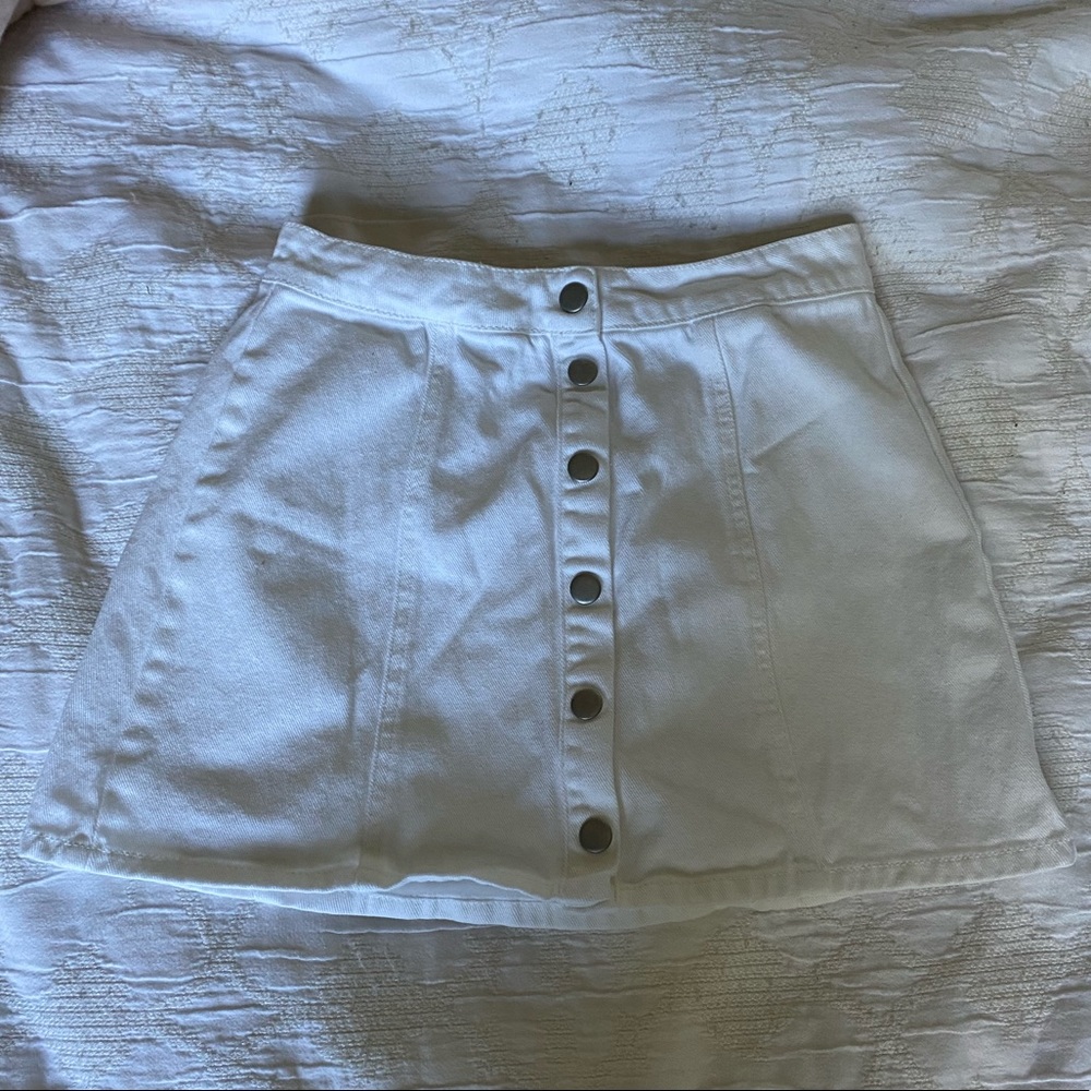 White brandy Melville denim skirt